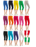 Capri 3/4 Leggings Spitze Baumwolle Damen blickdicht Hose Wäsche