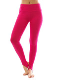 Thermo Fleece hoher Bund mit Steg Leggings Baumwolle Leggins Hose