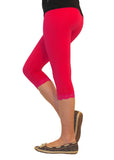 Mädchen Kinder Leggings Leggins Hose Capri 3/4 kurz Spitze Baumwolle hauteng