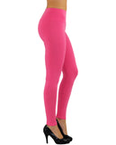 Damen Leggings Leggins lang hoher Bund blickdicht Baumwolle