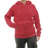 Damen Hoodie warm Fleece Kapuze Reißverschluss Zip Oversize 7177
