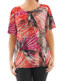 Damen Shirt Streifen Muster F73