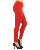 Damen Leggings Leggins lang hoher Bund blickdicht Baumwolle