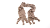 Schal Halstuch Strick Bommel 190x20cm S-2011