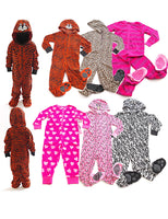 Kinder Schlafanzug warm Animation Jumpsuit Overall Tiere Nachtwäsche Store-21-F