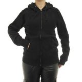 Damen Hoodie warm Fleece Kapuze Reißverschluss Zip Oversize 7177