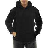 Damen Hoodie warm Vlies Kapuze Pulli Oversize Pullover Tasche vorne 7260