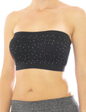 BH Comfort Bustier Top Push up Bra Sport Neon Farben Trägerlos Nieten 605-1
