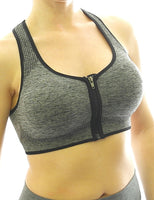 Sport BH Comfort Top Bustiers Shirt Bra Polster Reißverschluss Fitness 0323