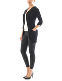 Kardigan Poncho Jacket Jacke lang Tunika Mantel Blouse Top Shirt