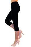 Damen Capri 3/4 Leggings Baumwolle hoher Bund Leggins Wäsche
