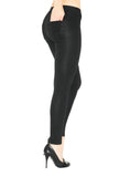 Leggings lang hoher Bund mit Taschen + Kinder lang
