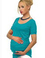 Umstand Shirt kurzarm T-Shirt Bluse Tunika Top Bauch Stretch