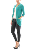 Kardigan Poncho Jacket Jacke lang Tunika Mantel Blouse Top Shirt