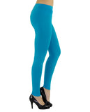 Damen Leggings Leggins lang hoher Bund blickdicht Baumwolle