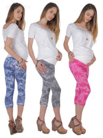 Umstand Capri Muster Leggings Umstandsleggings gekämmte Baumwolle