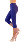 Damen Capri 3/4 Leggings Baumwolle hoher Bund Leggins Wäsche