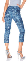 Mandarin Damen 7/8 Hose Jeans Bouclé Chino Polyester blau 011852