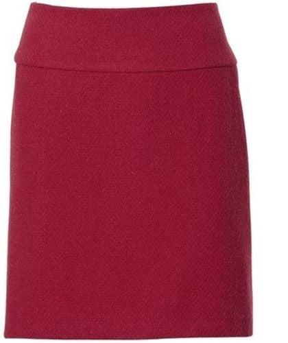 B.C. Damen Minirock Mini Rock Skirt Wolle rot Gr. 38 069914