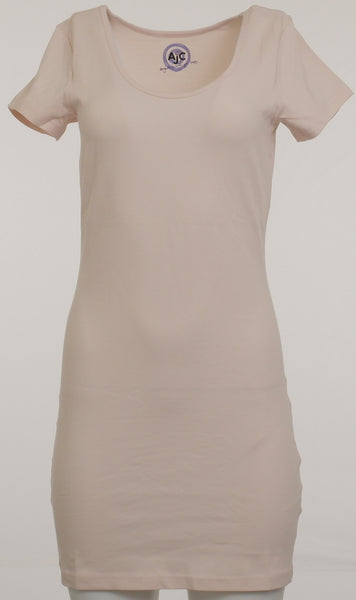 AJC Shirtkleid Minikleid Mini Kleid Stretch Longshirt Shirt Tunika Rosa 166470