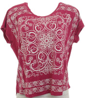 Aniston T-Shirt Tunika Bluse Top Shirt Hemd Print Muster Fuchsia Viskose 249890