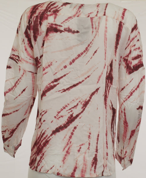 Laura Scott Damen Druckbluse Bluse Batik-Muster Langarm Hemd Shirt 282876