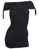 Melrose Damen T-Shirt Feinstrick Off-Shoulder schwarz Gr. 36