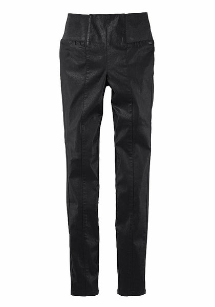 Arizona Damen Hose hoher Bund Langgrößen Jeans schwarz 372564