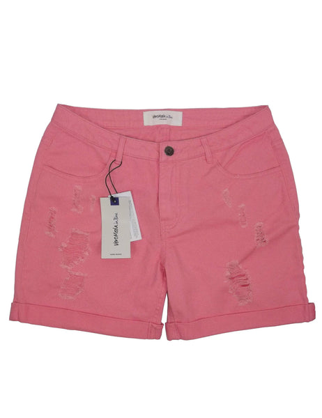 Vero Moda Damen Shorts Boyfriendshorts Baumwolle pink 394954
