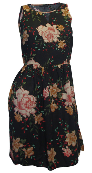 Vero Moda Damen Kleid KAILA schwarz mit Blumenprint Gr. XS 42860132