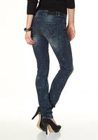 Arizona Damen Jeans Hose Destro Chino Stretch dunkelblau Gr. 38 532036