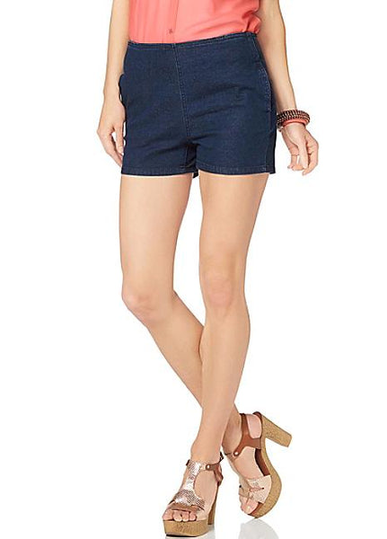 Aniston Jeans-Shorts Hot Pants kurze Hose Bermuda Stretch dunkelblau 691831