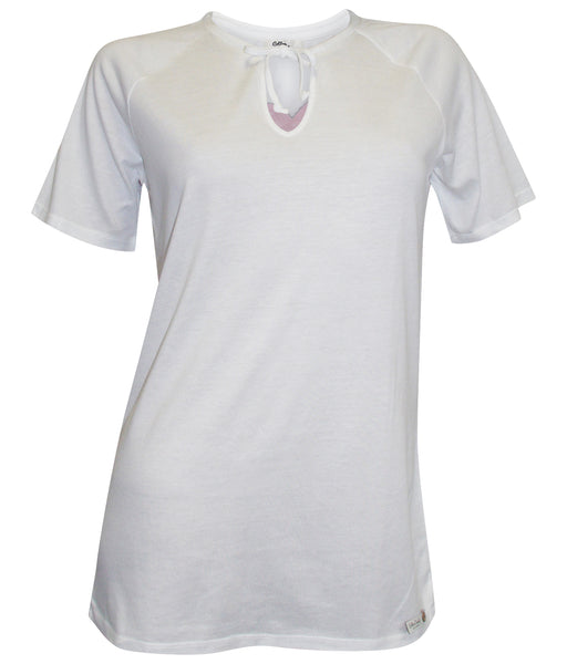 Cotton Candy V-Shirt mit Rückenprint weiß 78024741