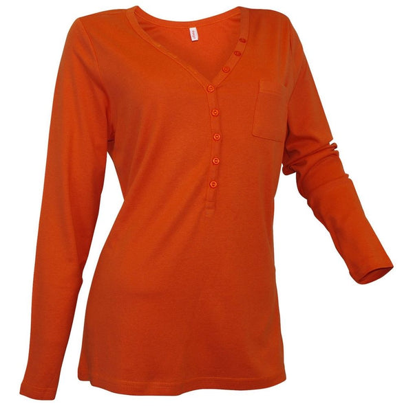 Sheego Damen Shirt langarm Bluse Pullover orange Übergröße Gr. 48 50 784115