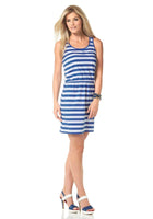 Chillytime Jersey Kleid Streifen ärmellos Ringel-Look blau weiss Gr. 32 807612