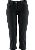 BPC Damen Caprihose Hose Capri 3/4 Jeans Stretch schwarz 912921
