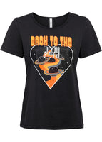 RAINBOW Damen-Tshirt kurzarm schwarz mit Aplikation