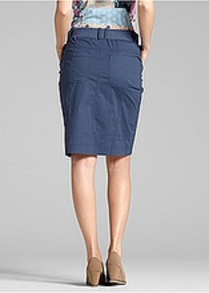 BPC Stretchrock Rock Stretch Skirt Knopfleiste Taschen dunkelblau Gr. 36 924164