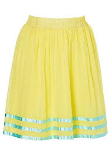 Bodyflirt Damen Rock Chiffonrock Minirock Mini Skirt gelb Gr. 40 945515