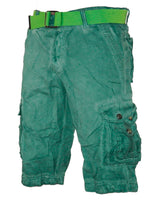 Herren kurze Hose Jeans lange Shorts Bermuda Cargo Caprihose mit Gürtel XH-22817