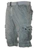 Herren kurze Hose Jeans lange Shorts Bermuda Cargo Caprihose mit Gürtel XH-22817