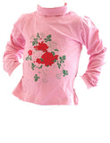 Kinder Mädchen Rollkragenpullover Shirt Langarm Pullover Rose BFL-HN-02