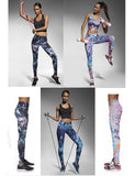 Sport Leggins Leggings Muster Radler Jogging Yoga Fitness Trend Sporthose