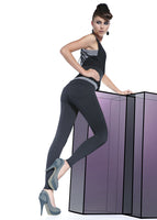 Fashion Leggings Hose lang weich blickdicht mit Taschen 200den Sandra