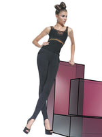 Fashion Leggings Hose lang weich fleece mit Steg Sandy200den